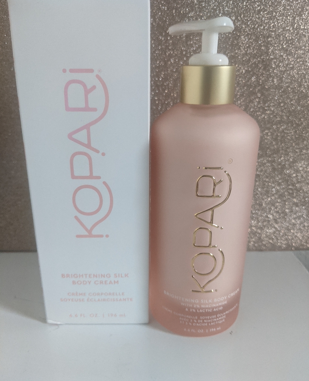 Kopari Brightening Silk Body Cream - White with Blush Pink Logo - Picture 10 of 11